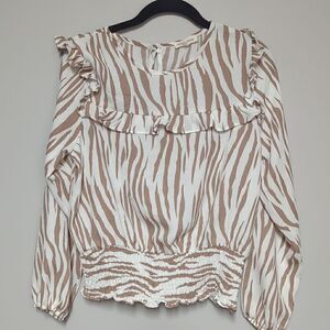 moa & moa Zebra Long Sleeve Blouse